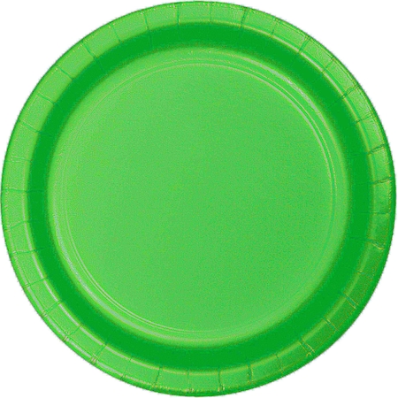 Touch Of Color 9" Fresh Lime Green Paper Plates 240 PK 473123B